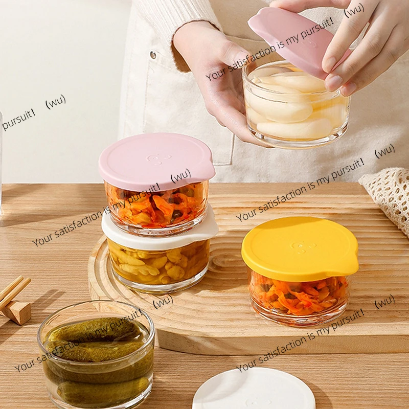 

Круглый контейнер для хранения продуктов питания, герметичная банка из боросиликатного стекла с крышкой, безопасный для микроволновой печи, банка для хранения фруктов и овощей в холодильнике