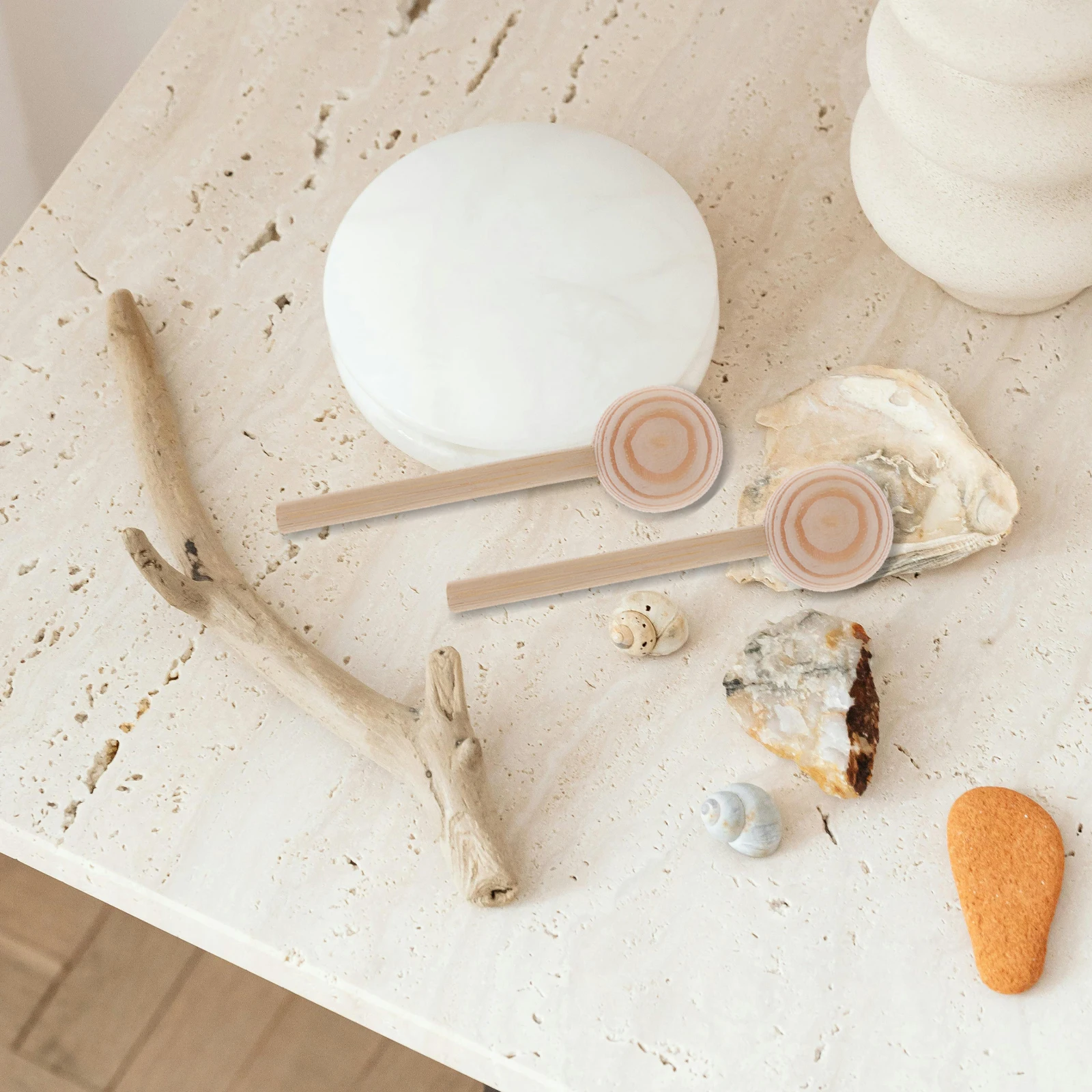 

10pcs Pine Ball Sticks 28mm Small Bead Rods for DIY Crafts Home Decor Bathroom Small Wood Bead Rods Wooden Embellishments