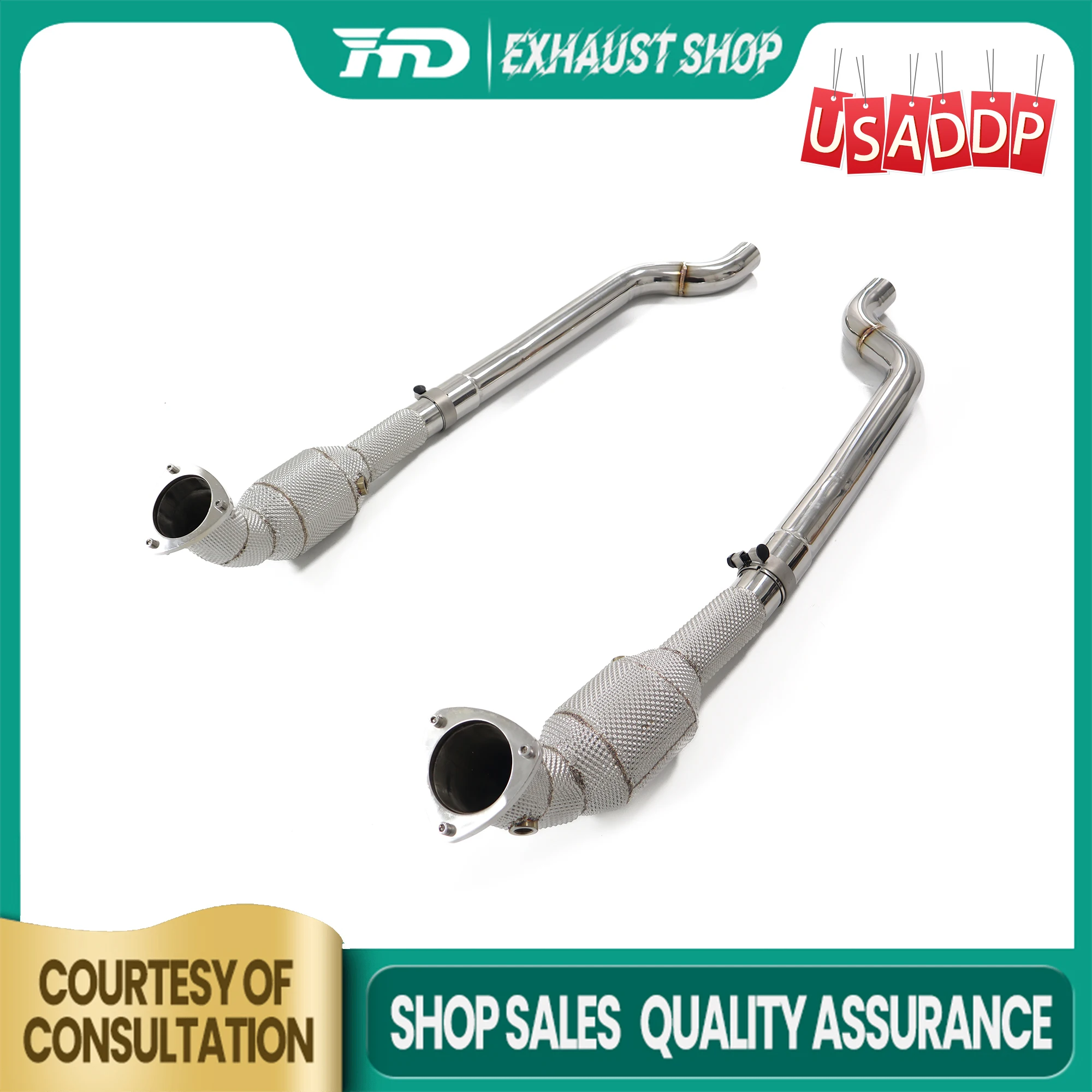 

Выхлопная система для MASERATI GT 4,2L, водосточная труба из нержавеющей стали с теплозащитным экраном, поддерживаемая на заказ HMD