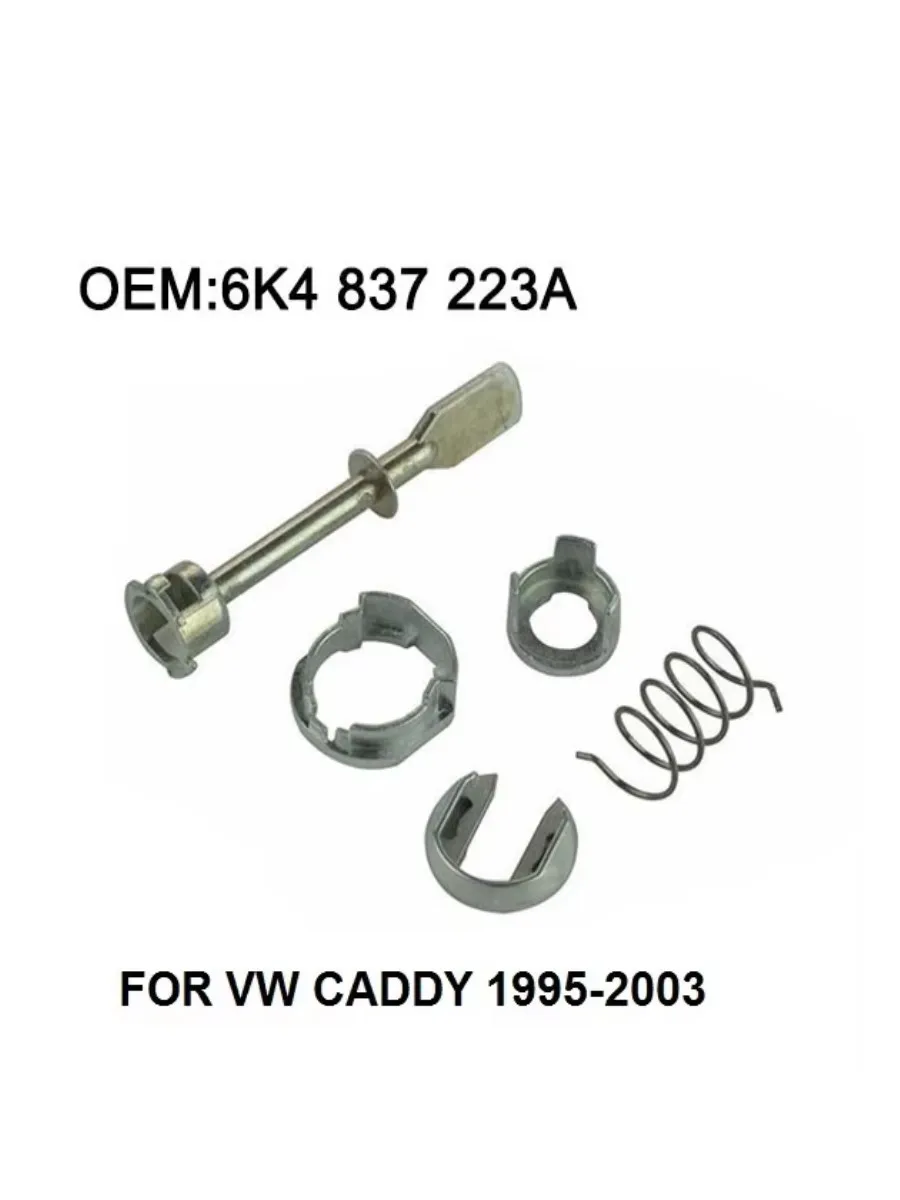 Zamka drzwi samochodu zestaw do naprawy cylindra dla VW Caddy 1995-2003 2/3 i 4/5-drzwi, z przodu w lewo lub prawo 5 sztuka 6K4837223A — zdjęcie 2