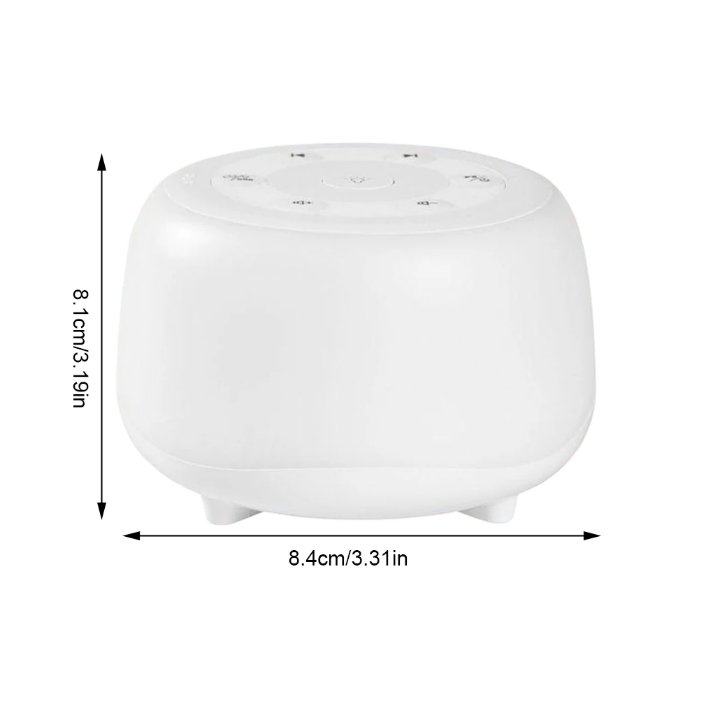 Neue Desktop White Noise Machine Schlafgeräuschmaschine zum Schlafen und Entspannen für Babyschlafschnuller mit 7-Farben-Nachtlichtern