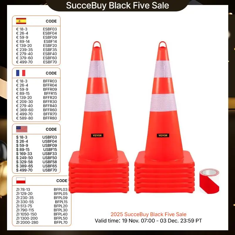 SucceBuy Safety Cones in con construction: Real-World Performance on Job Sites
