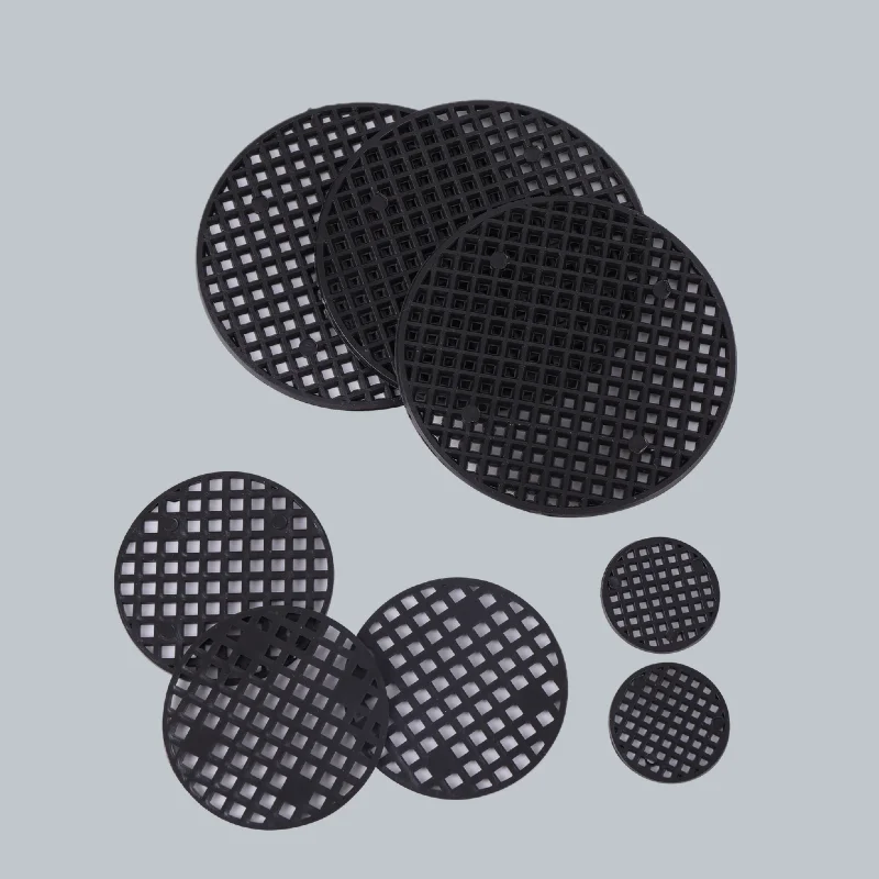 

100PCS 7.5/4.5/2.5cm Flower Pot Hole Mesh Pad Round Bonsai Planter Bottom Grid Mat Drainage Netting Plant Ventilation Trays tool