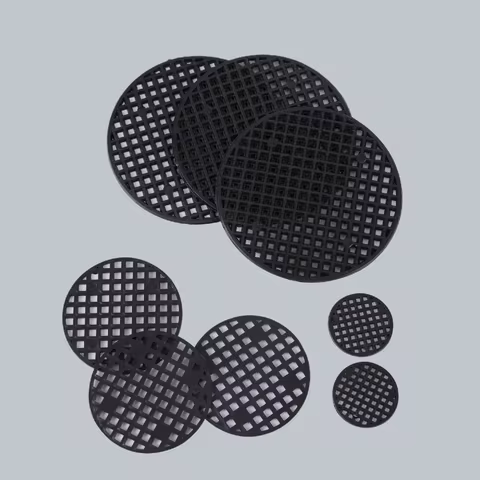 100PCS 7.5/4.5/2.5cm Flower Pot Hole Mesh Pad Round Bonsai Planter Bottom Grid Mat Drainage Netting Plant Ventilation Trays tool