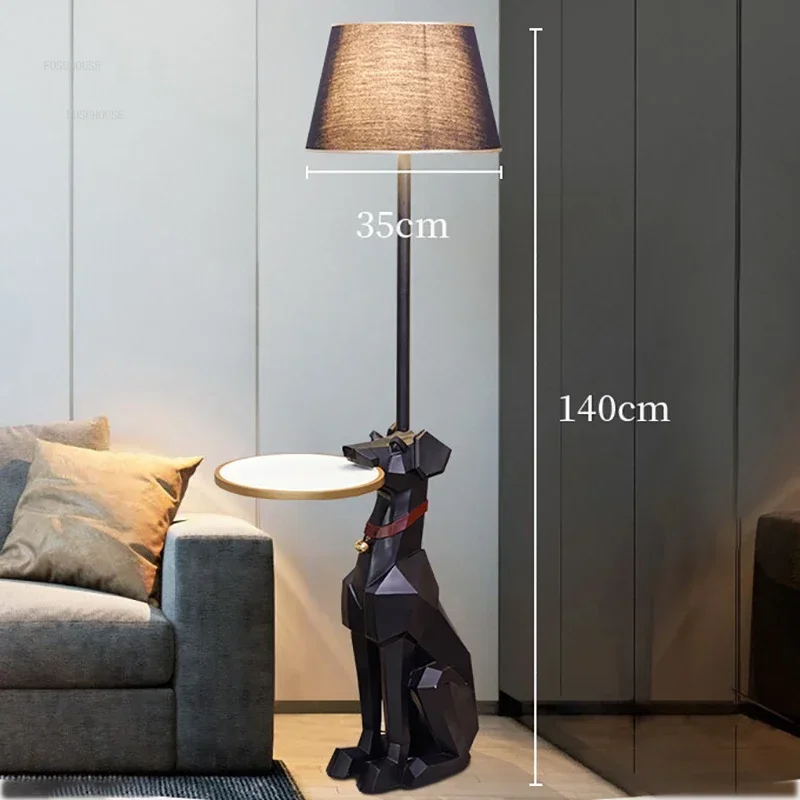 الشمال الفاخرة المنزل طاولات القهوة أثاث غرفة المعيشة الإبداعية أريكة طاولة جانبية السرير الجداول مصمم الطابق الكلب طاولة القهوة م #3