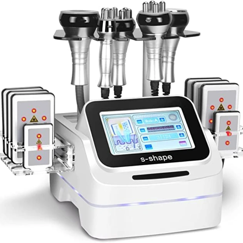 Newest 6 in 1 Body Shaping Machine 40K Loss Weight Ultrasonic Cavitation Vacuum Slimming Device Salon Spa