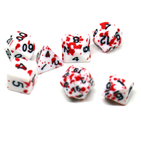 7pcs/Set Blood Stain Dice Set TRPG Dice Polyhedral Table Game Dice Role-Playing TRPG Dice
