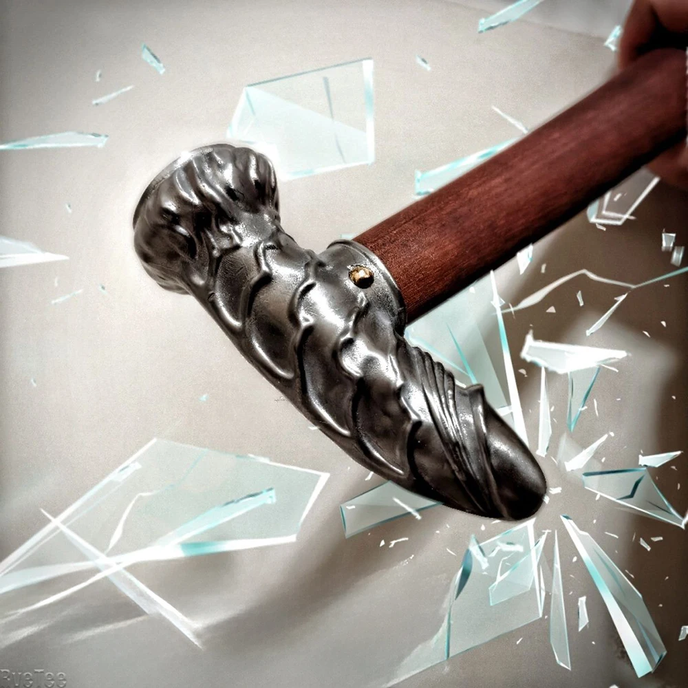 Creative Funny Stainless Steel Cock Hammer for Window Glass Breaker Camping Tent Home Car Edc Gift view 3