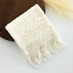 Macrame Baby Blanket Newborn Photography Props Hand-Knitted Layer Stretch Newborn Posing Backdrop Baby Photography Accessories