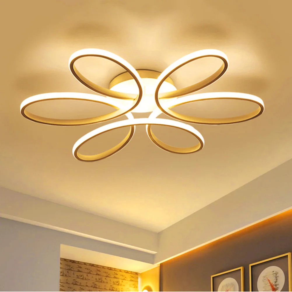 Flush Mount Lamp Three Colors Living Room Corridor Lights Super Bright Household LED Chandelier Eye Care for Bedroom Living Room