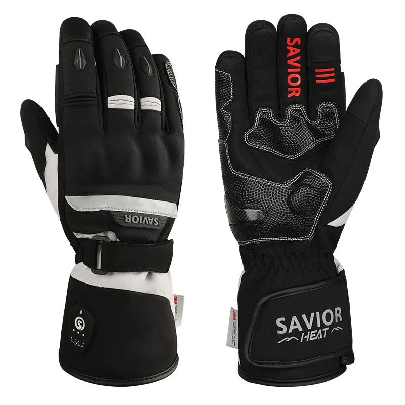 Heated Winter Motorcycle Gloves Touchscreen Rechargeable Electric Heated Riding Motorcycle Gloves for Men - view 2