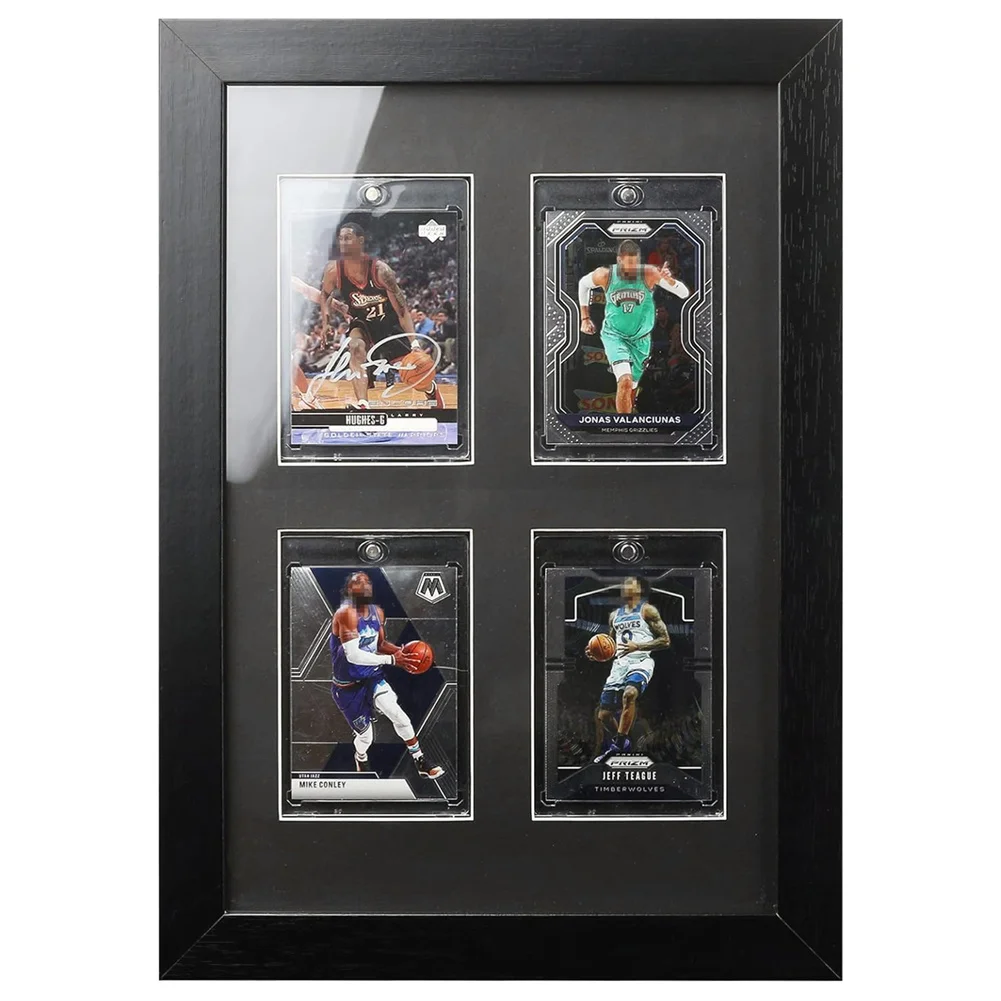 

Wall Mounted Frame for Sports Cards Hockey Hard Business Photos Medals Collectibles Home Office Gallery Use Protective Showcase