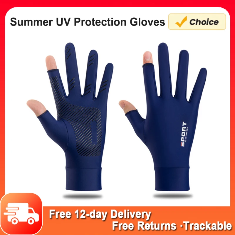 Sommer UV-Schutz handschuhe zwei Finger lose rutsch feste Handschuhe für Männer Frauen atmungsaktive Handschuhe zum Fahren Radfahren Klettern Training