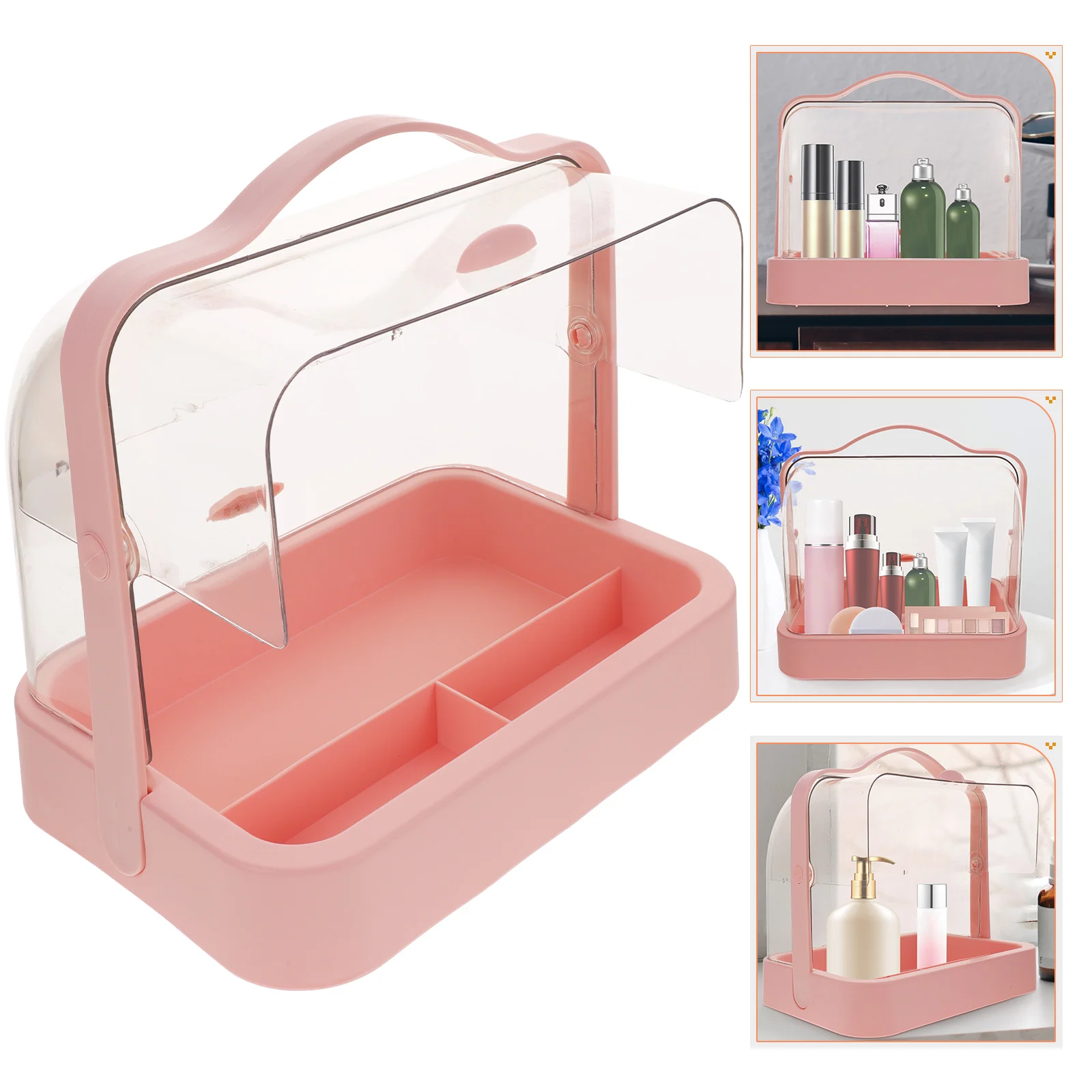 

Desk Storage Box Makeup Case Silica Gel Organiser Countertop Organizer