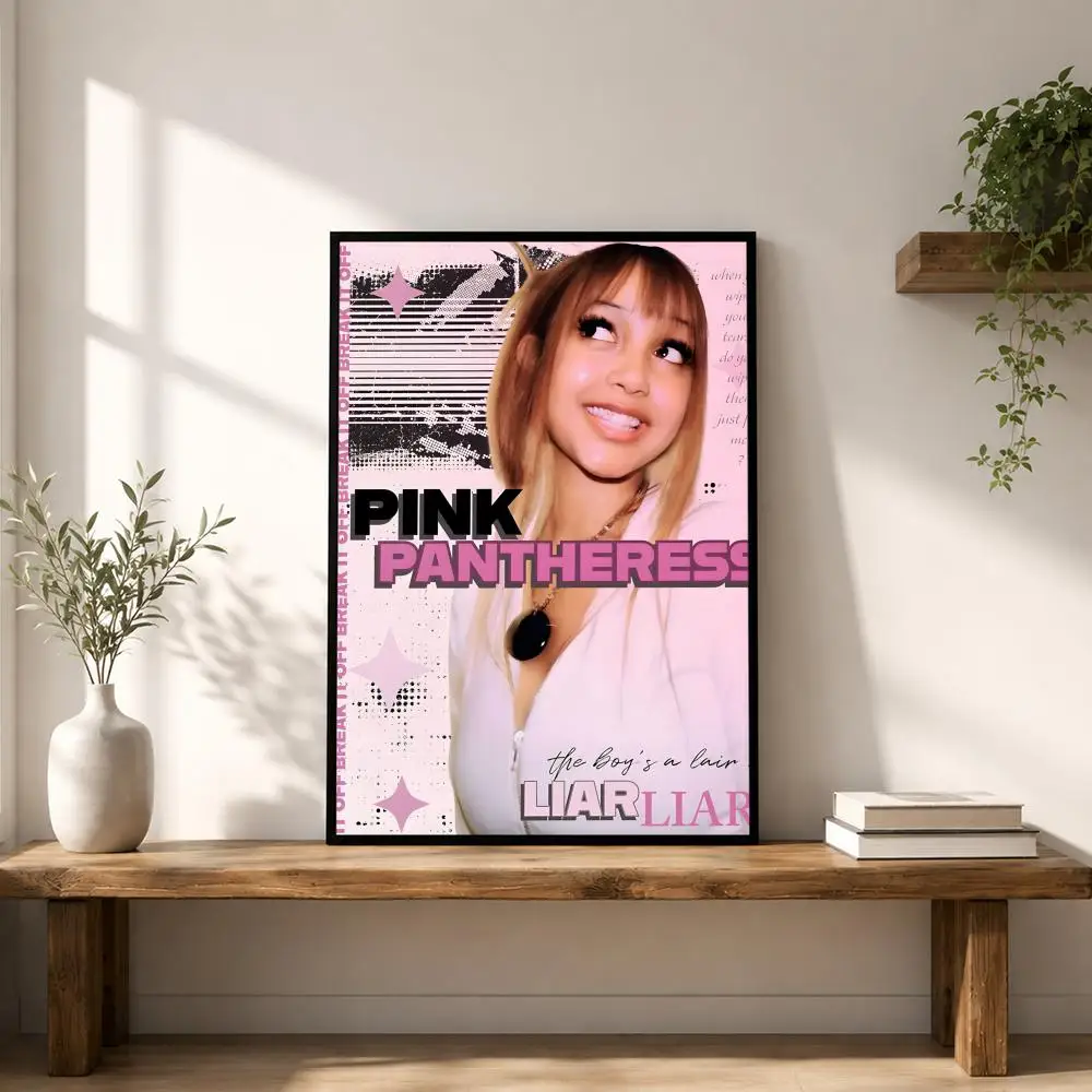 Singer P-PinkPantheress Poster HD-Kunst, wasserfest, selbstklebende Wanddekoration, Heimdekoration (Wohnzimmer, Schlafzimmer, Bar), ästhetisch – Detail 7