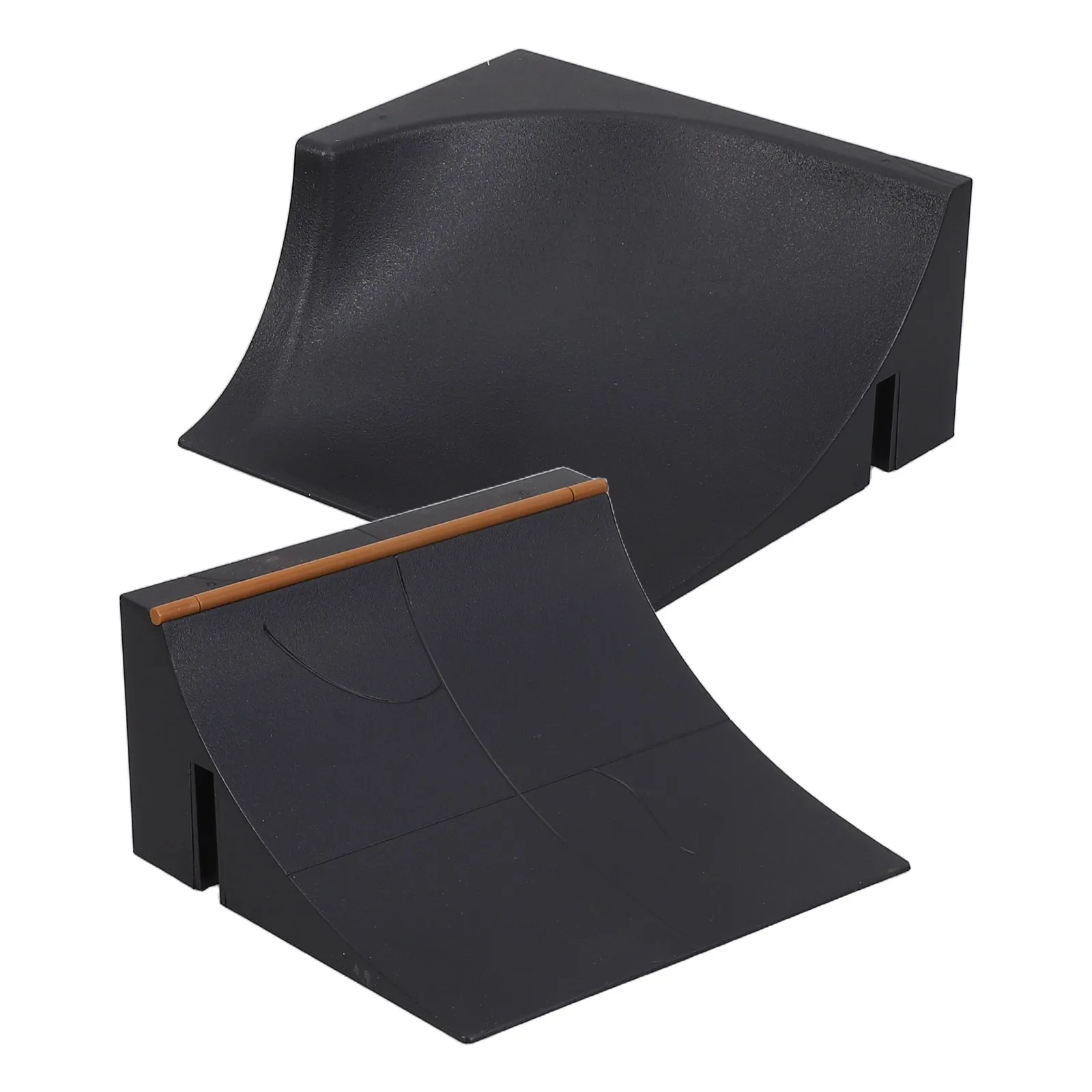 2個入り ミニスケートパーク ポータブル プラスチック製 卓上スケート障害物 室内トリック練習用デスク フィンガーボードパーク フィンガースケートボード