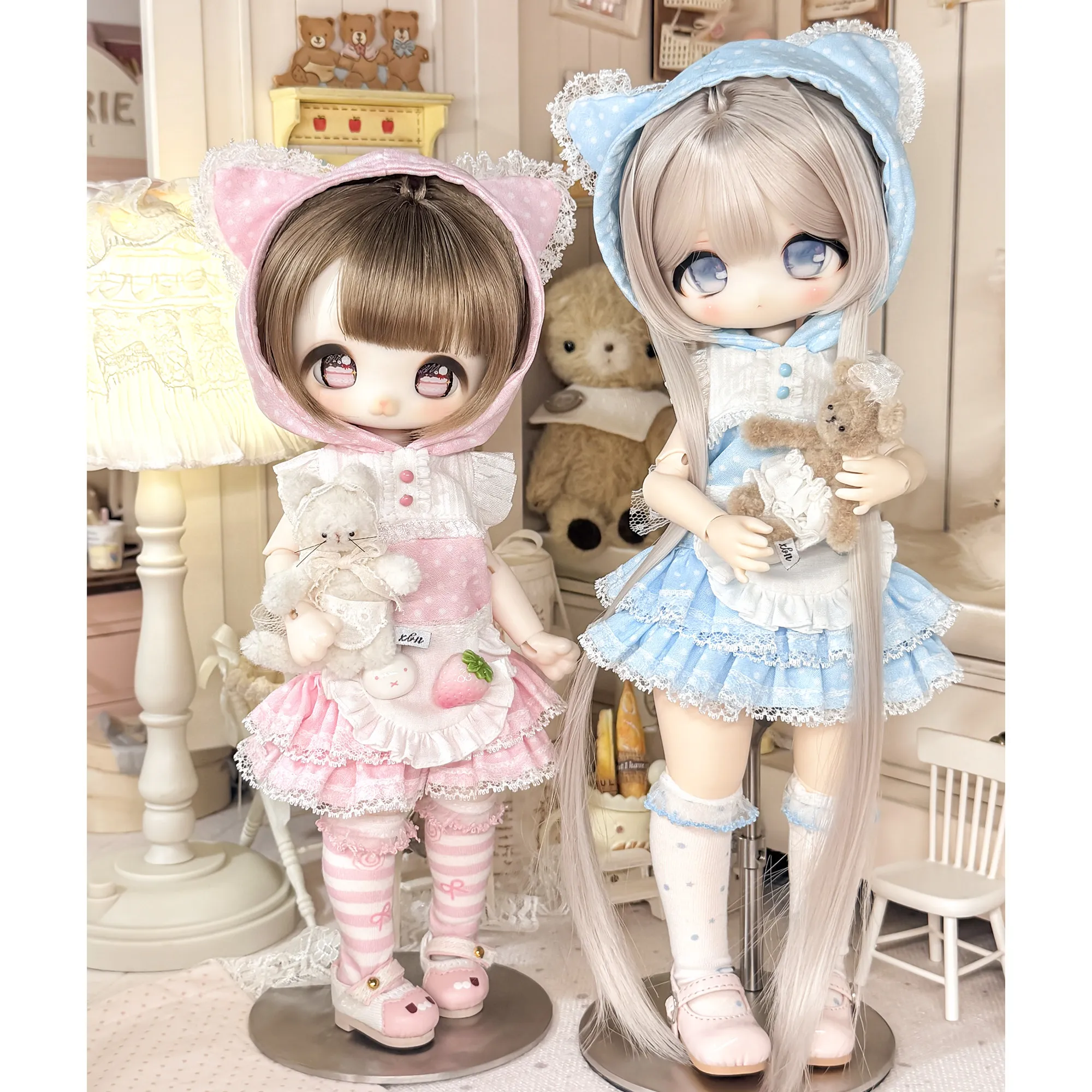 Dolls Clothes 6 Points Bjd Three Inserts Six Baby Clothes Body Ssmall Six Cherries Body BJD Movable Doll Daughter Clothes Set