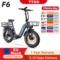 ttgo F6 Electric Bike,20” Electric Bicycle with Bicycle Basket,250W Motor 36V25Ah Removable Battery,4.0 Fat-Tire Mountain Ebike
