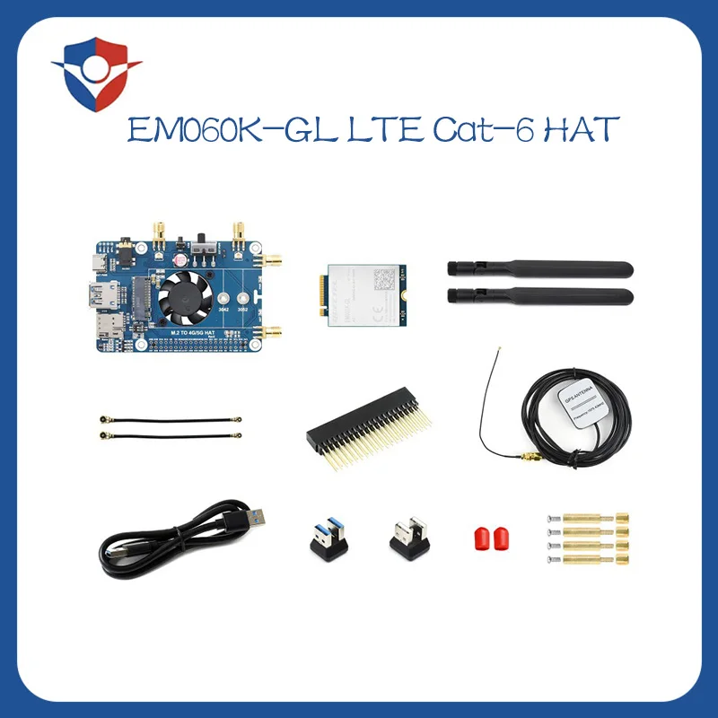 EM060K-GL LTE Cat 6 HAT for Raspberry Pi Global Multi-band LTE-A Communication GNSS Positioning Module