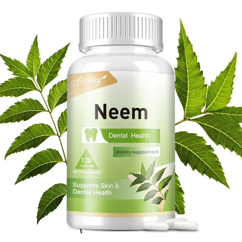 

Neem Leaf Capsules - Supports Skin, Immune, & Liver Health, Detox, Antioxidant