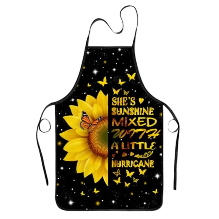 

Fy Sunflower Aprons for Women Yellow Aprons Cute Cng Apron Kitchen Baking Chef Waterproof Sunflower Apron Gts for Women
