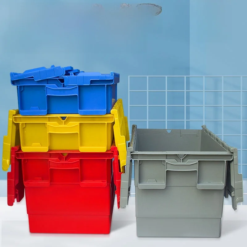 Thickened Plastic Storage Box with Cover Organizer Bin Material Box Slant Insertion Style Plastic Basket for Home Storage
