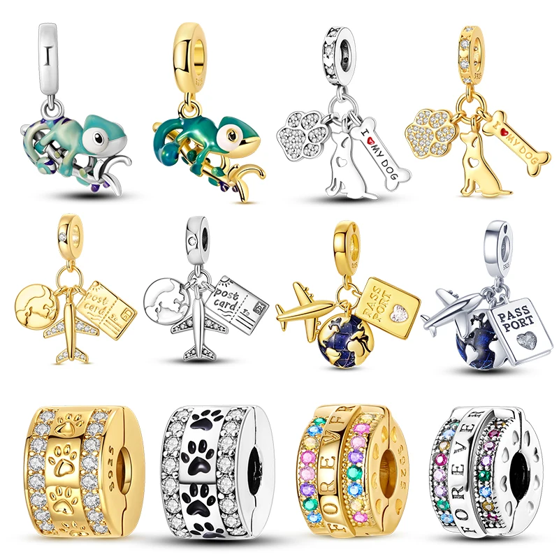 

Оригинальные женские браслеты Fit 925 с двухцветными бусинами-хамелеонами и позиционирующими бусинами, серебряные шармы 925 пробы, бусины для самостоятельного изготовления, изысканные ювелирные украшения, подарки на день рождения