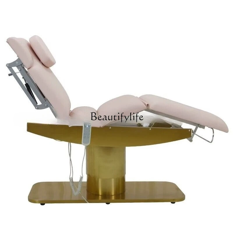 88.Beauty salon electric lift beauty gold base embroidery body bed lead