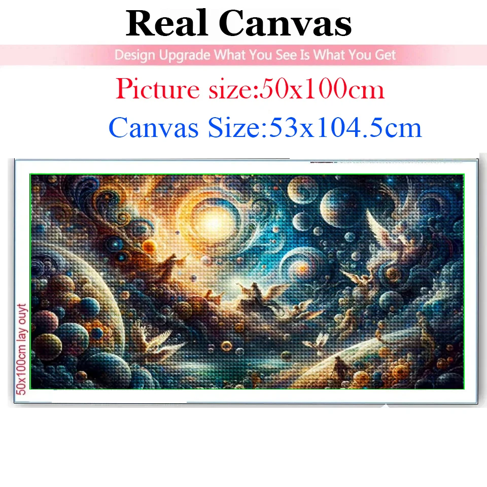 Surreal Universe,Mystic DIY Diamond Painting Angel God Heaven Earth Landscape,Full Square Round Diamond Embroidery Sale For Home