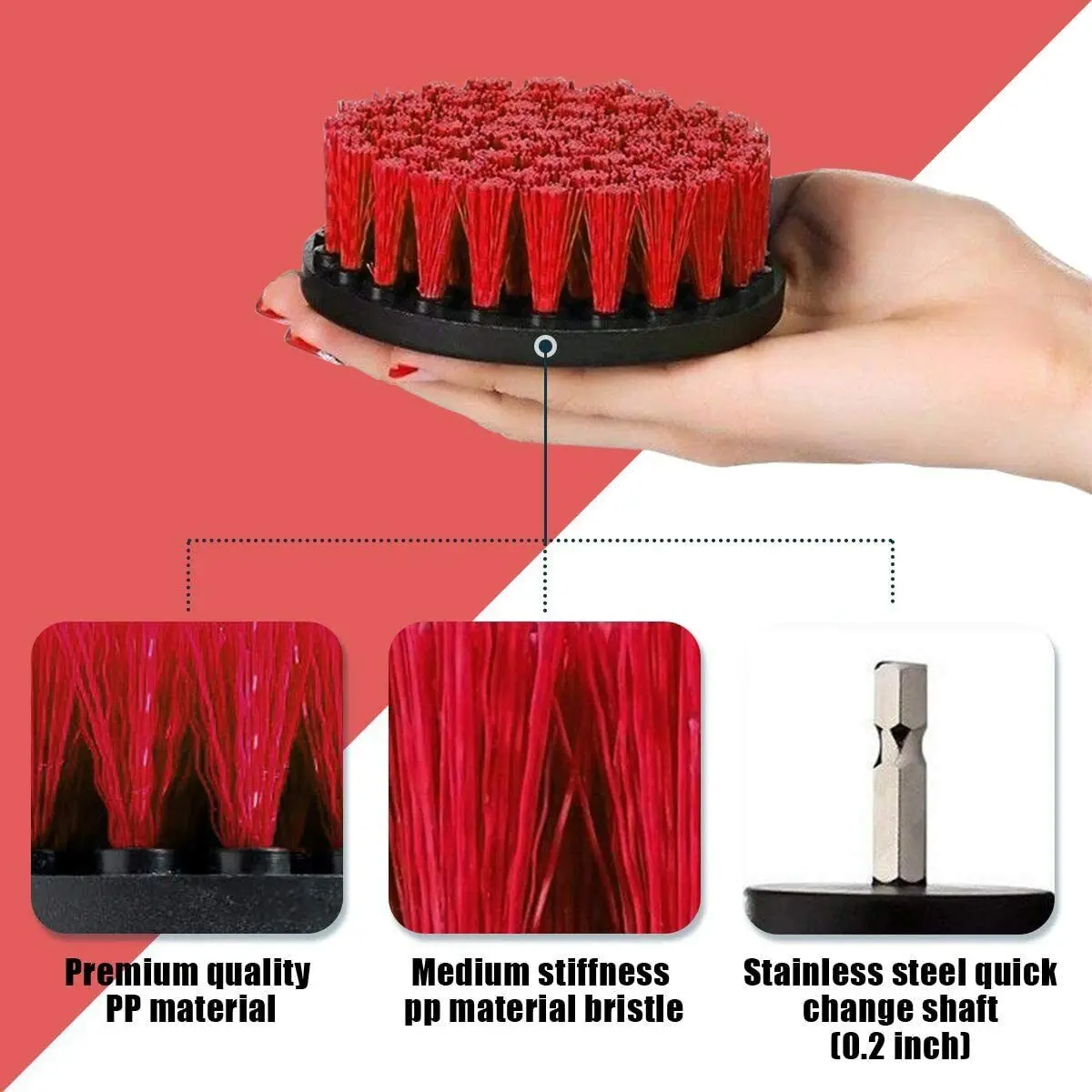 14pcs-set 33sets-ctn Combination Power Scrubber Attachments Case-Enclosed Drill Brush Set Carpet Tile Grout Cleaning