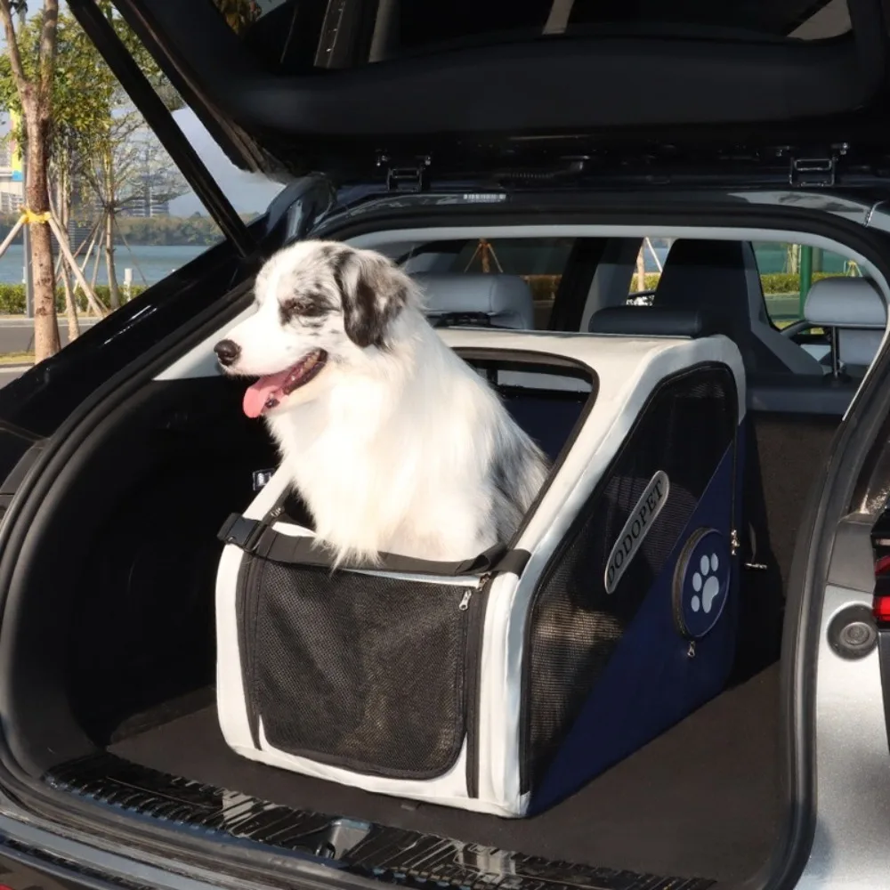 قفص سيارة للكلاب، محمول قابل للطي، حقائب سفر قابلة للتنفس ومتينة للقطط والكلاب، ملحقات منتجات الحيوانات الأليفة