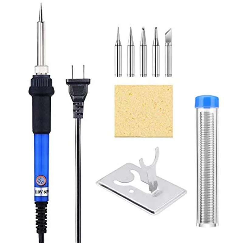 Adjustable Temperature Electric Soldering Iron 220V 60W Multifunctional Welding Solder Rework Station Heat Repair Tools