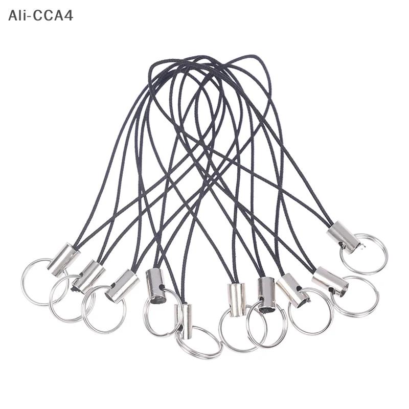 

CCA4-10Pcs Clasp Rope Keychains Hooks Mobile phone Strap Keyring Bag Accessories