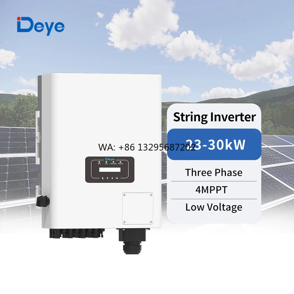 

Deye European On-Grid Sun-23/25/30k-G04-LV Solar Inverter IP65 Three-phase String Inverter with MPPT Control