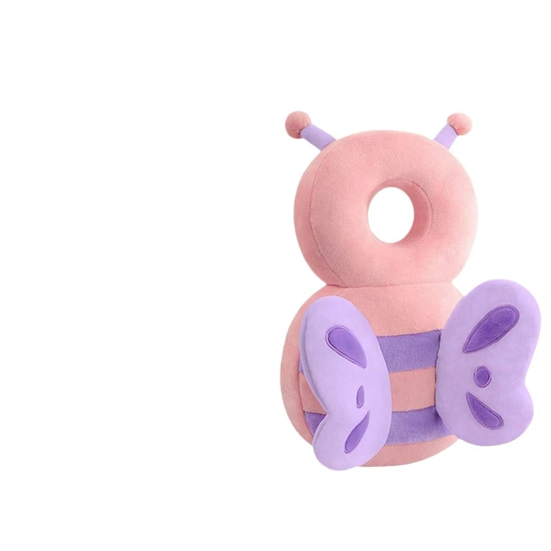 وسادة حماية رأس الطفل المضادة للسقوط، قبعة واقية للأطفال الصغار مضادة للتصادمات، وسادة لعبة على شكل سلحفاة وفراشة لطيفة