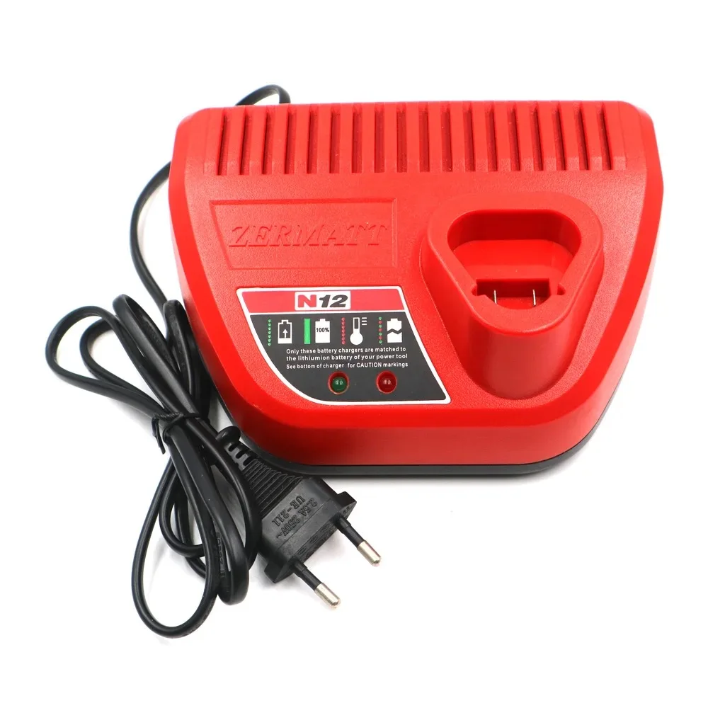 

Hot sell Lithium ion 10.8V 12V Li-ion 3.0A Battery Charger Replacement For M12 Milwaukee Input Voltage 100-240V 3A