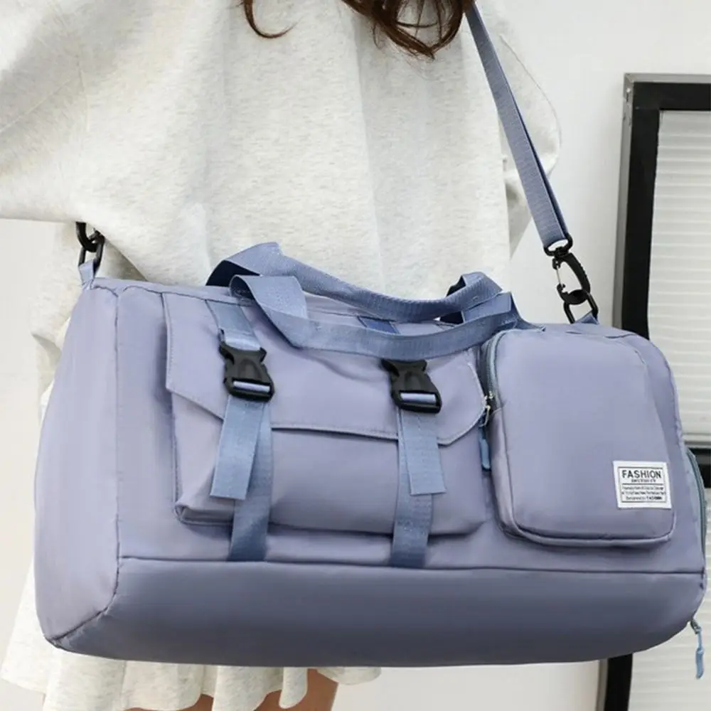 

Zipper Oxford Travel Luggage Bag Foldable Sturdy Large Capacity Handbag Short Distance Multi-functional Gym Fitness Bag Girl