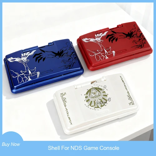Imagen 2 del producto Juego completo de carcasa NDS de repuesto para consola de juegos NDS, carcasa anticaída con botones para consola de juegos NDS