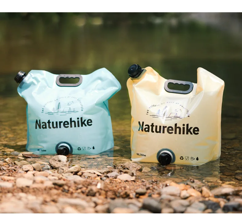 Naturehike Camping Drinking Water Bag 10L Large Capacity Portable Water Bag Folding Water Bucket Bag With Faucet Water Container