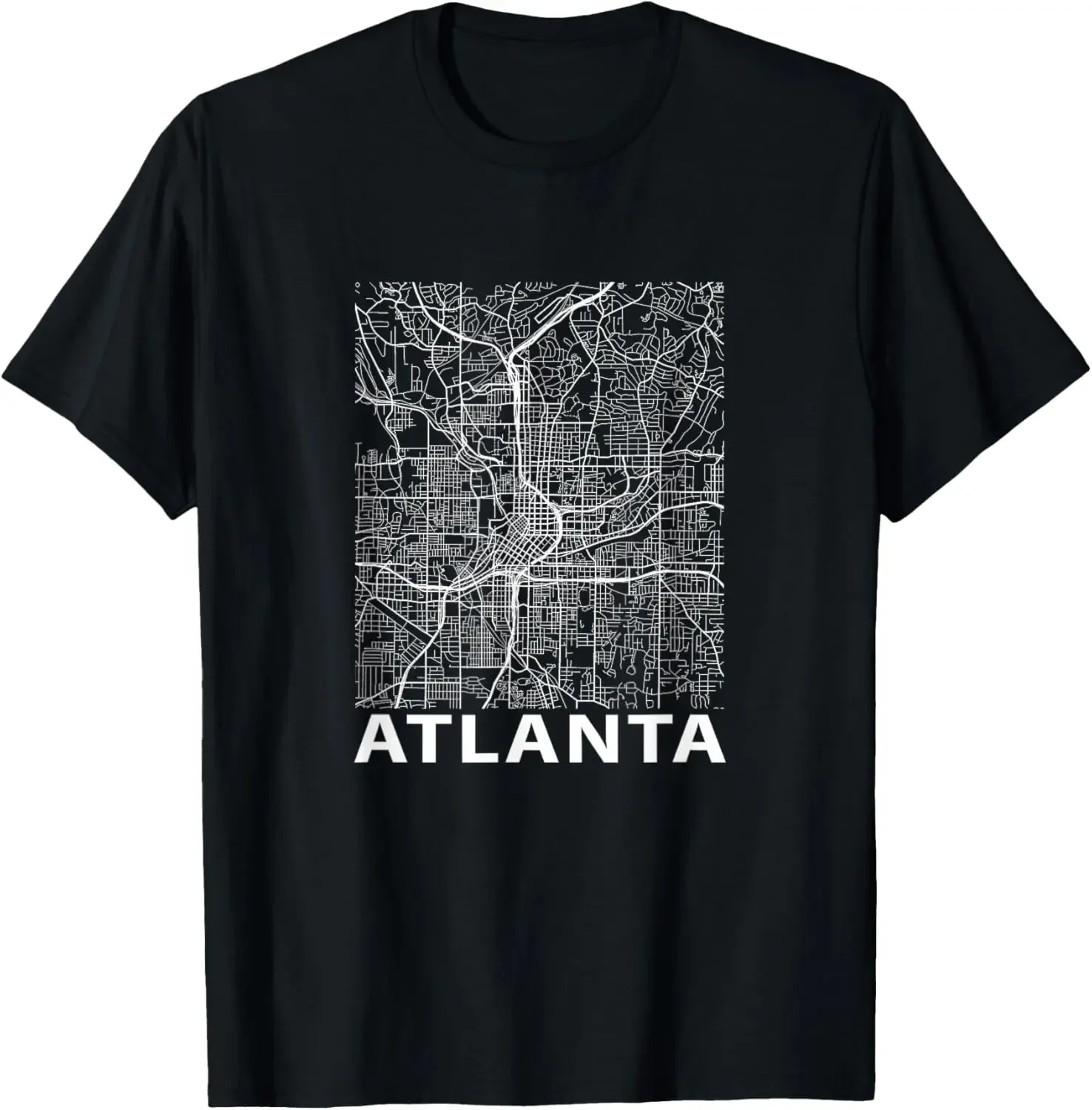 Atlanta Georgia ATL Street Map Peach State T shirt