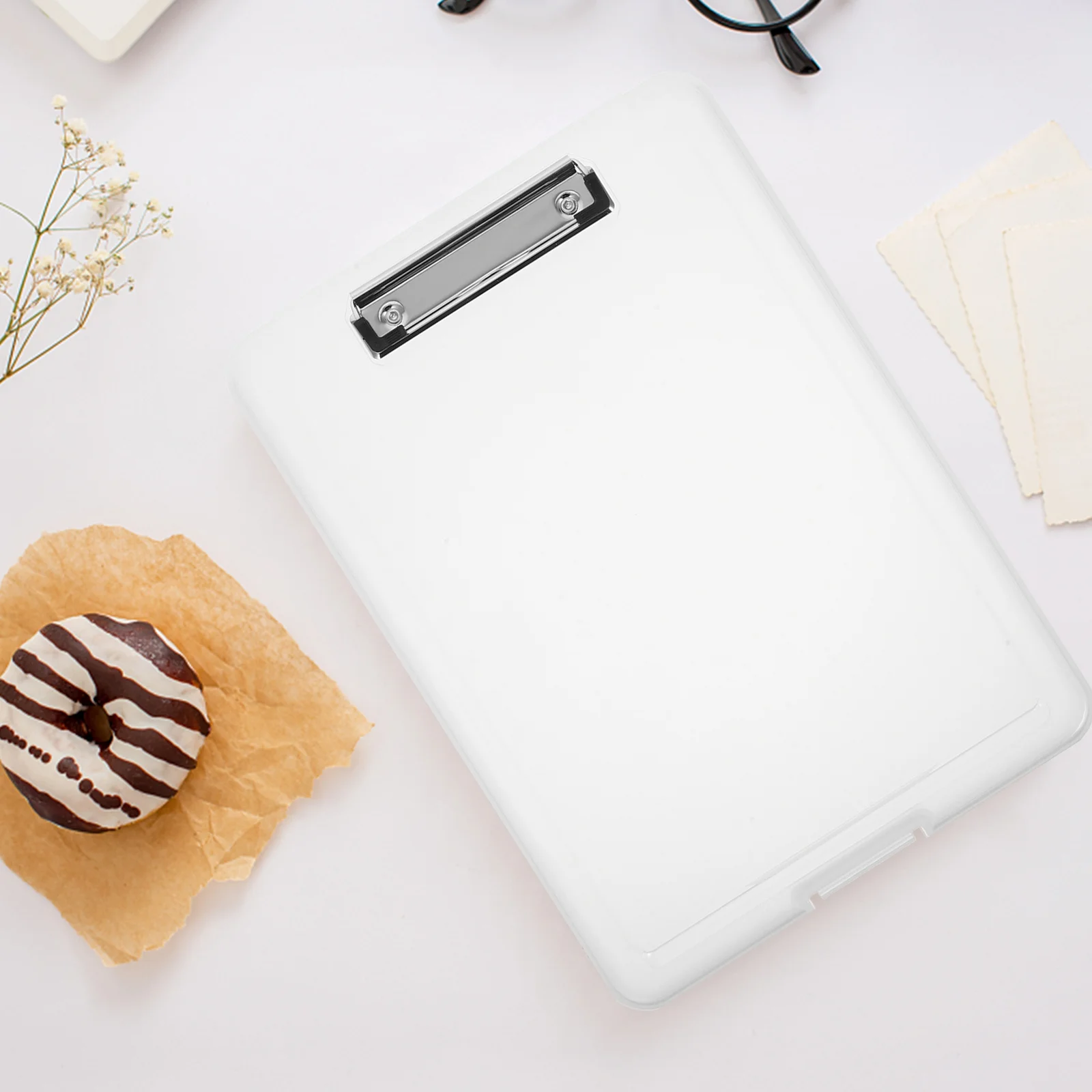 Plastic Clipboard File Storage Box A4 Size Heavy Duty Flip Document Case Nurse Organizer Portable Office School