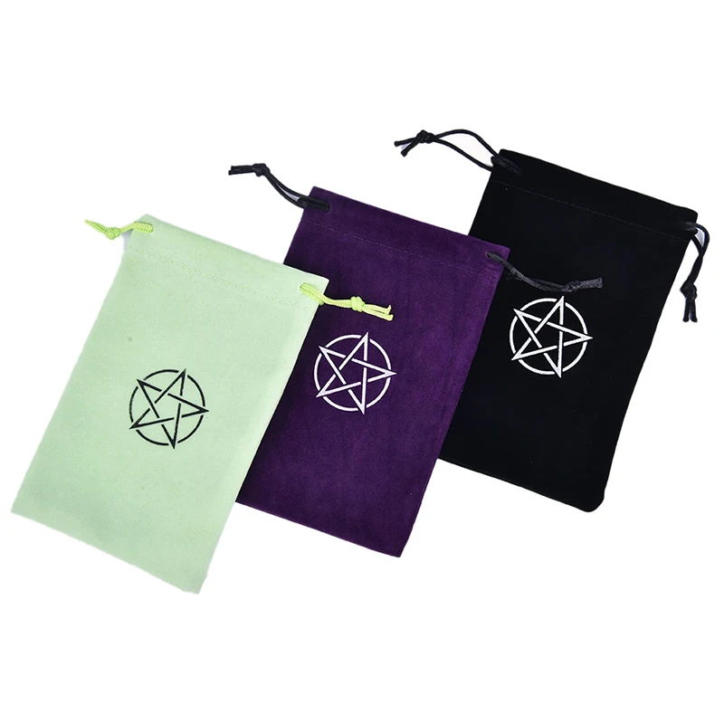 1Pc Mini Drawstring Package Board Game Tarot Storage Bag Velvet Pentagram Tarot Card Storage Bag Toy Jewelry Home