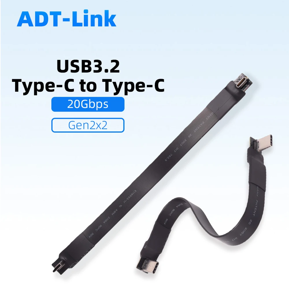 USB 3.2  Type-c To Type-C C Male Adapter Cable Gen2x2 20Gbps Mini Extension for 3A Mobile Phones Tablet High-Speed  3-300cm