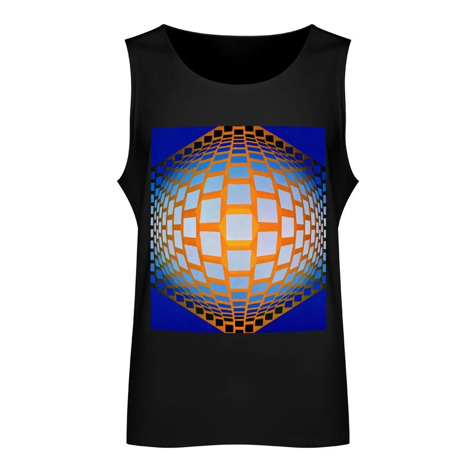 Original Paintings by Victor Vasarely, 1906-1997, France, Op Art Tank Top t shirts Bodybuilding clothing man men clothes