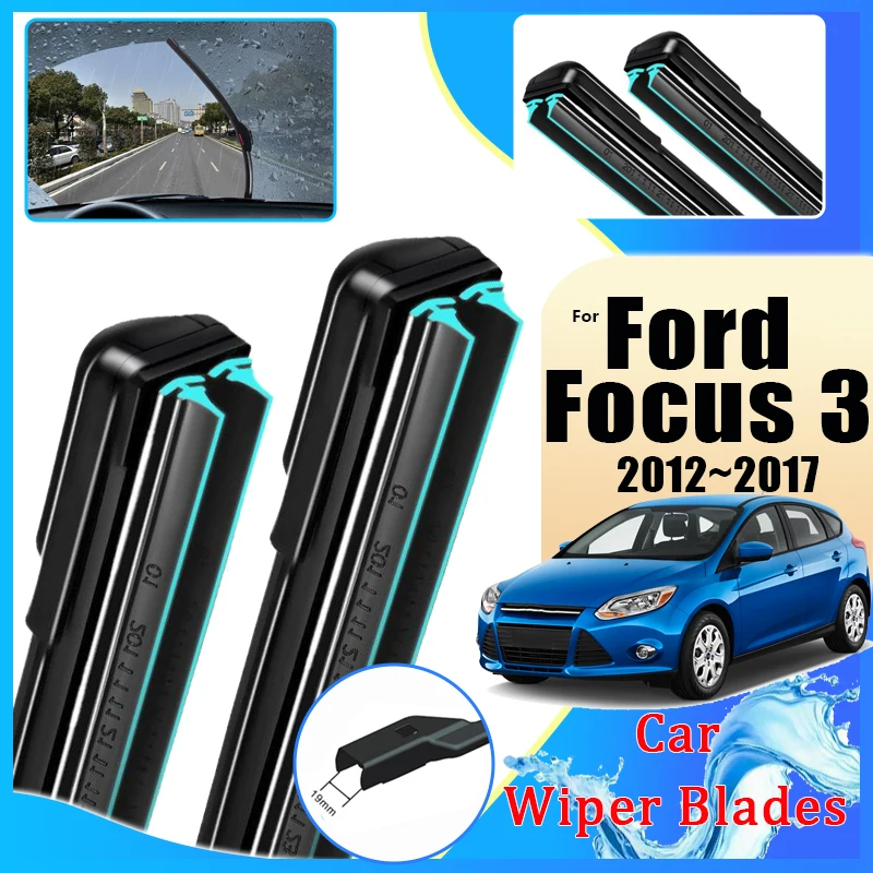 

Car Windscreen Wiper For Ford Focus 3 MK3 2012 2013 2014 2015 2016 2017 Front Hybrid Wiper Blades Window Brushe Auto Accessories