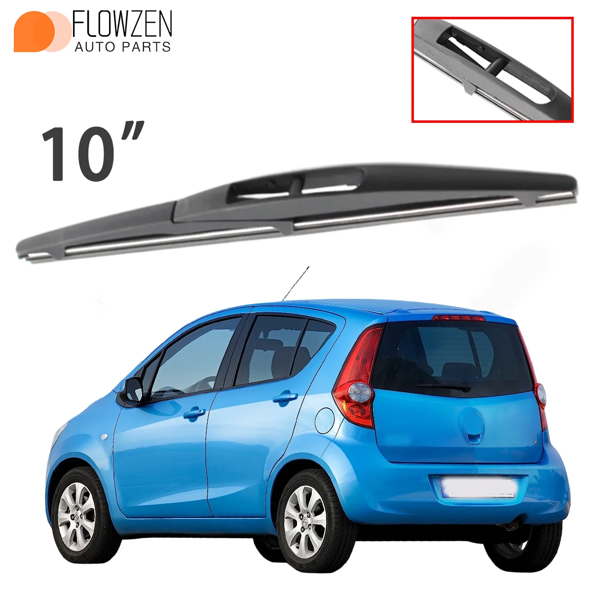 1 Stück 10-Zoll-Heckscheibenwischer, passend für Vauxhall Opel Agila B 2007-2014, Scheibenwischerblatt, Autozubehör