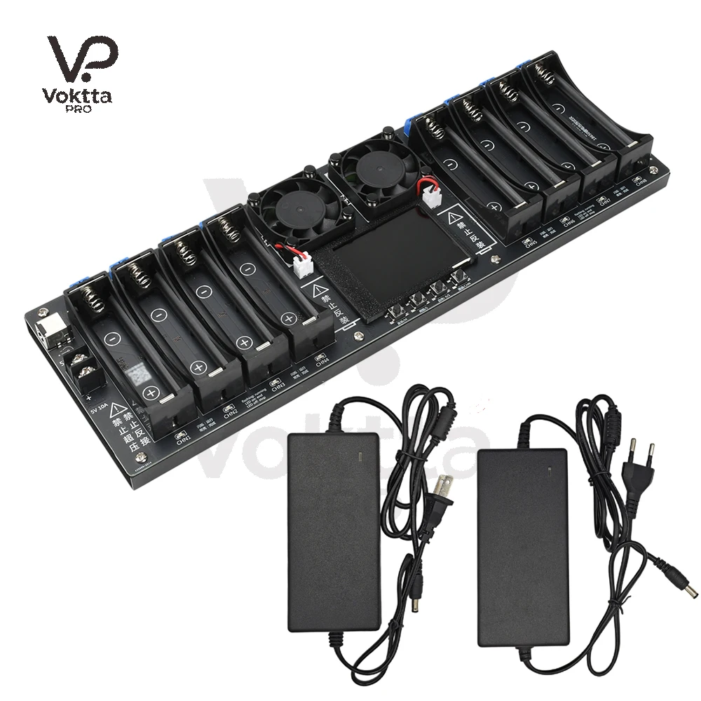 Testeur de résistance interne de capacité de batterie 18650 à 8 canaux, Module de charge et de décharge automatique 2.4 pouces avec affichage de courbe