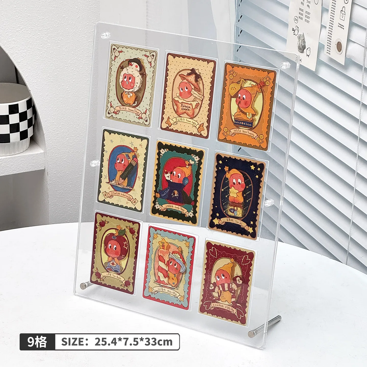 4/6/9 Grids Clear Acrylic Trading Card Display Stand 3 Inch Photo Frame Storage Box for Blind Box Cards Collectibles