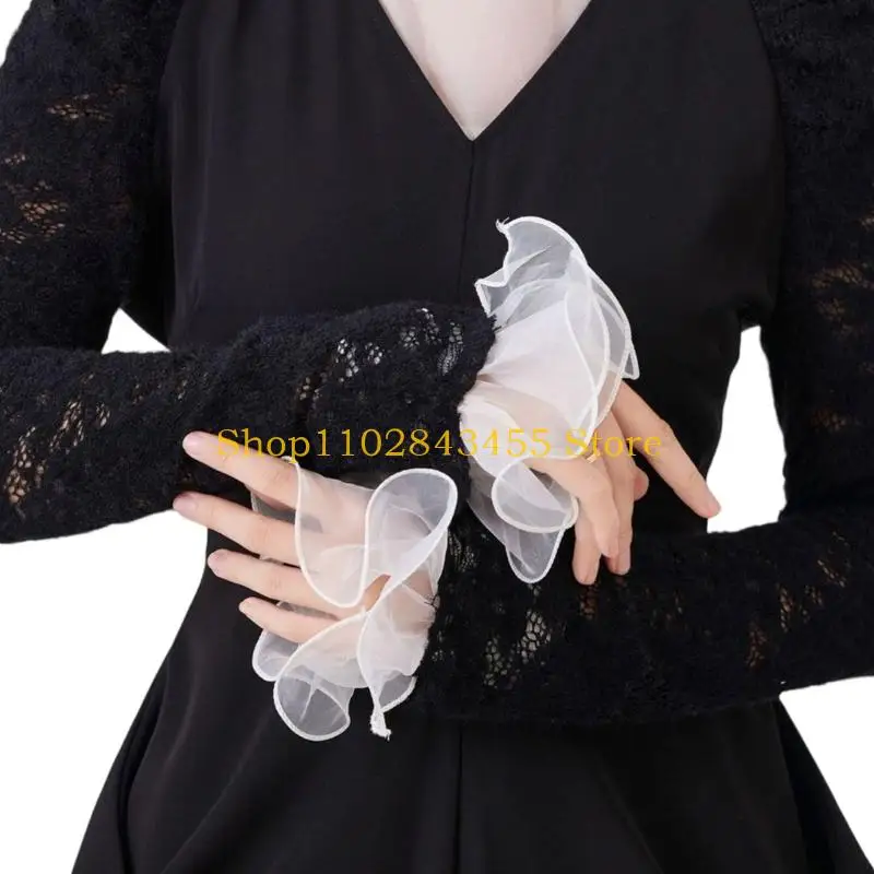 Colar falso da decoração destacável amigável do pescoço 49MC com projeto Ruffled do laço