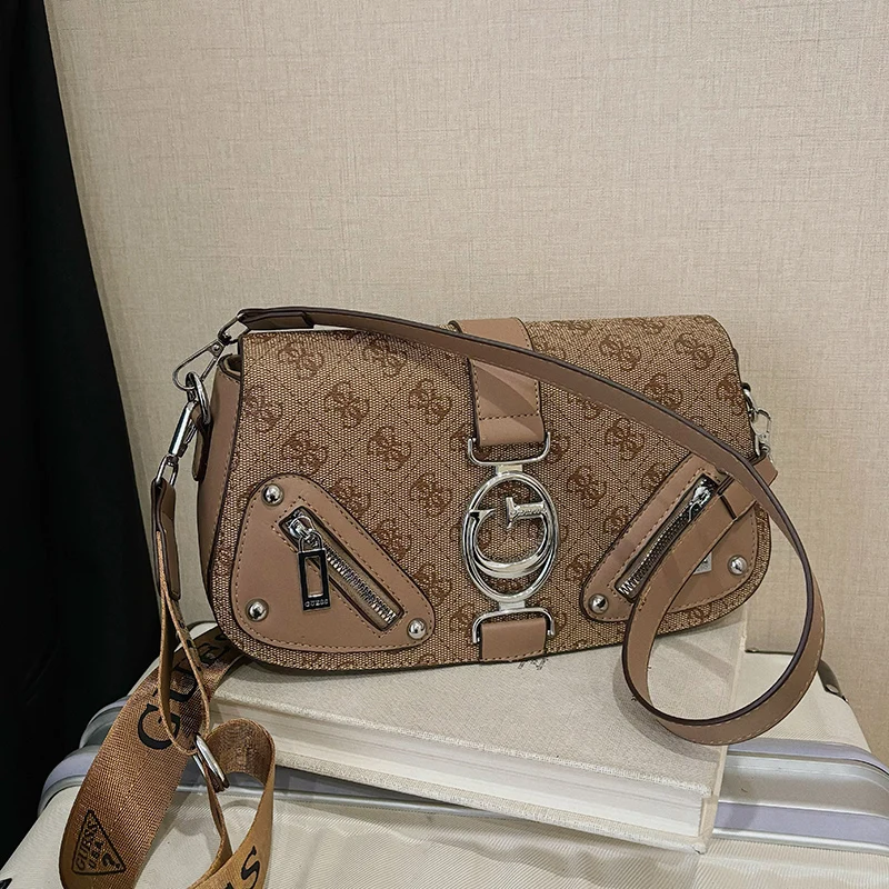 حقيبة كتف جلدية أنيقة للنساء حقيبة يد كروس مصممة بمحفظة أنيقة للسيدات فاخرة